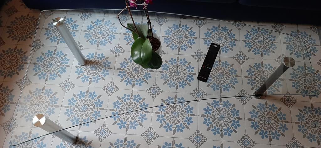 Table de salon, 100 à 150 cm, Moins de 50 cm, Verre, Enlèvement