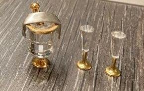 Swarovski - wijnkoeler met twee glazen, Ophalen of Verzenden