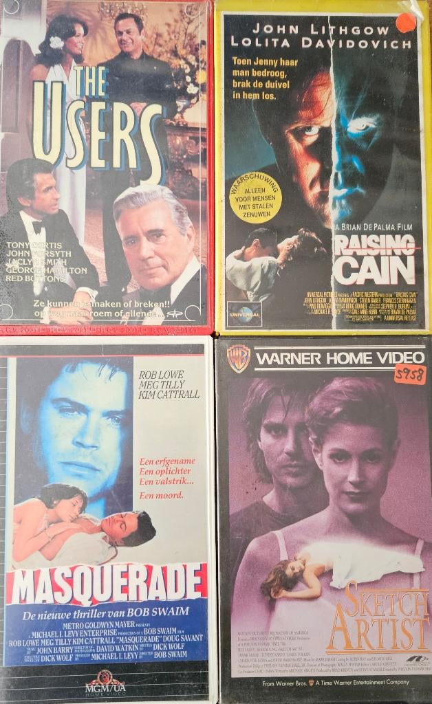 Stapel ex rental VHS videobanden, Vanaf 12 jaar, Verzenden, Gebruikt, Thrillers en Misdaad