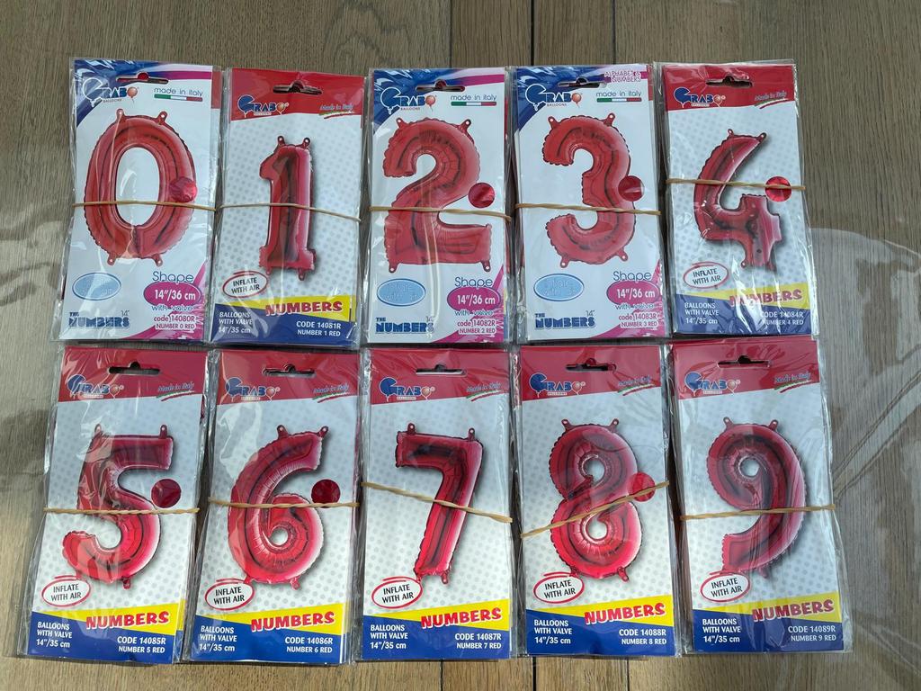 Lot de 810 ballons chiffres et de lettres 35cm de haut, Enlèvement, Comme neuf