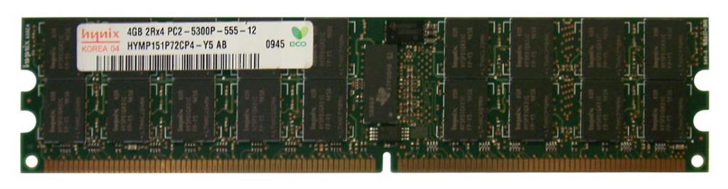 4GB 2Rx4 PC2-6400P DDR2-800 ECC, Hynix / HP HYMP151P72CP4-S5, Computers en Software, RAM geheugen