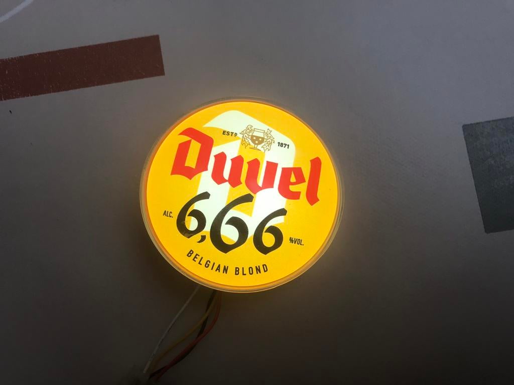Duvel 6,66% taplens met verlichting, nieuw, Ophalen of Verzenden, Nieuw, Overige typen, Duvel