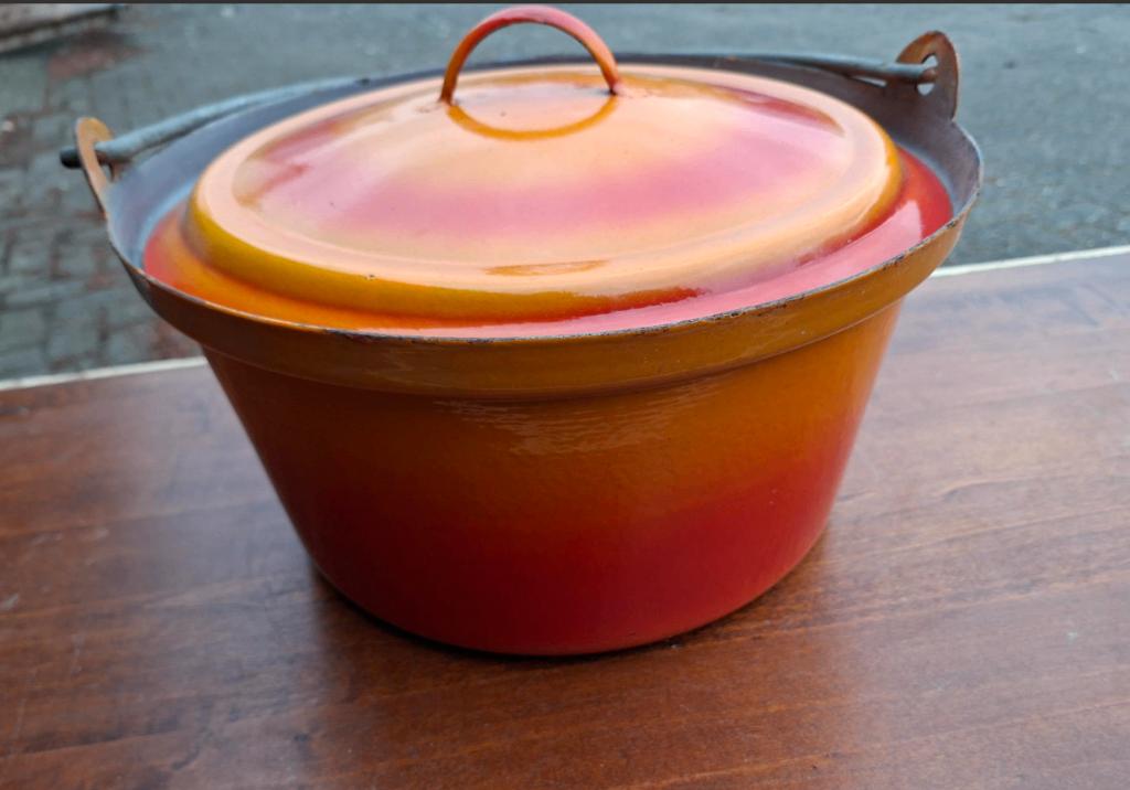Pot à soupe/moule émaillé de 10 litres avec poignée, Enlèvement ou Envoi, Utilisé, Plaque céramique, Fonte
