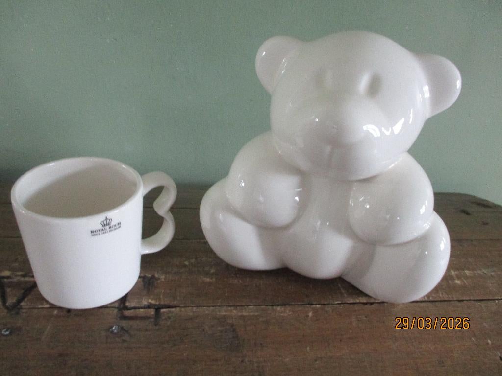 Ours et mug Royal Boch, Enlèvement ou Envoi, Comme neuf, Animal