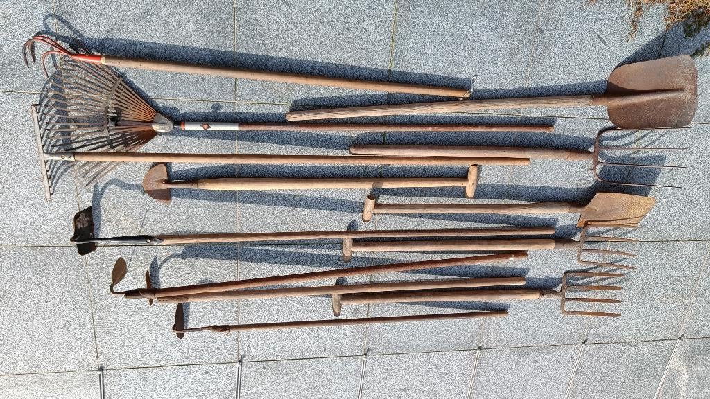 Diverse hand tuin gereedschappen vanaf 2 euro, Ophalen, Gebruikt, Hark