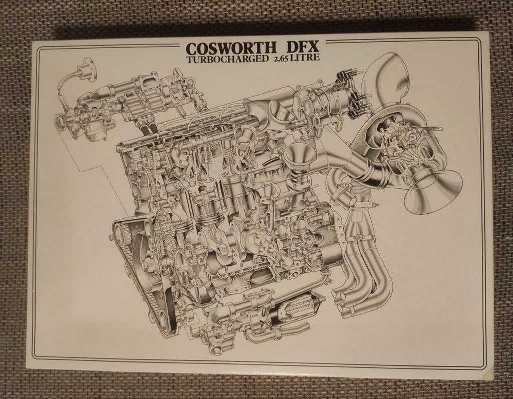Unieke Vintage Cosworth DFX V8 Jigsaw Puzzle (1000 stukjes), Hobby en Vrije tijd, Denksport en Puzzels, Legpuzzel, Ophalen of Verzenden