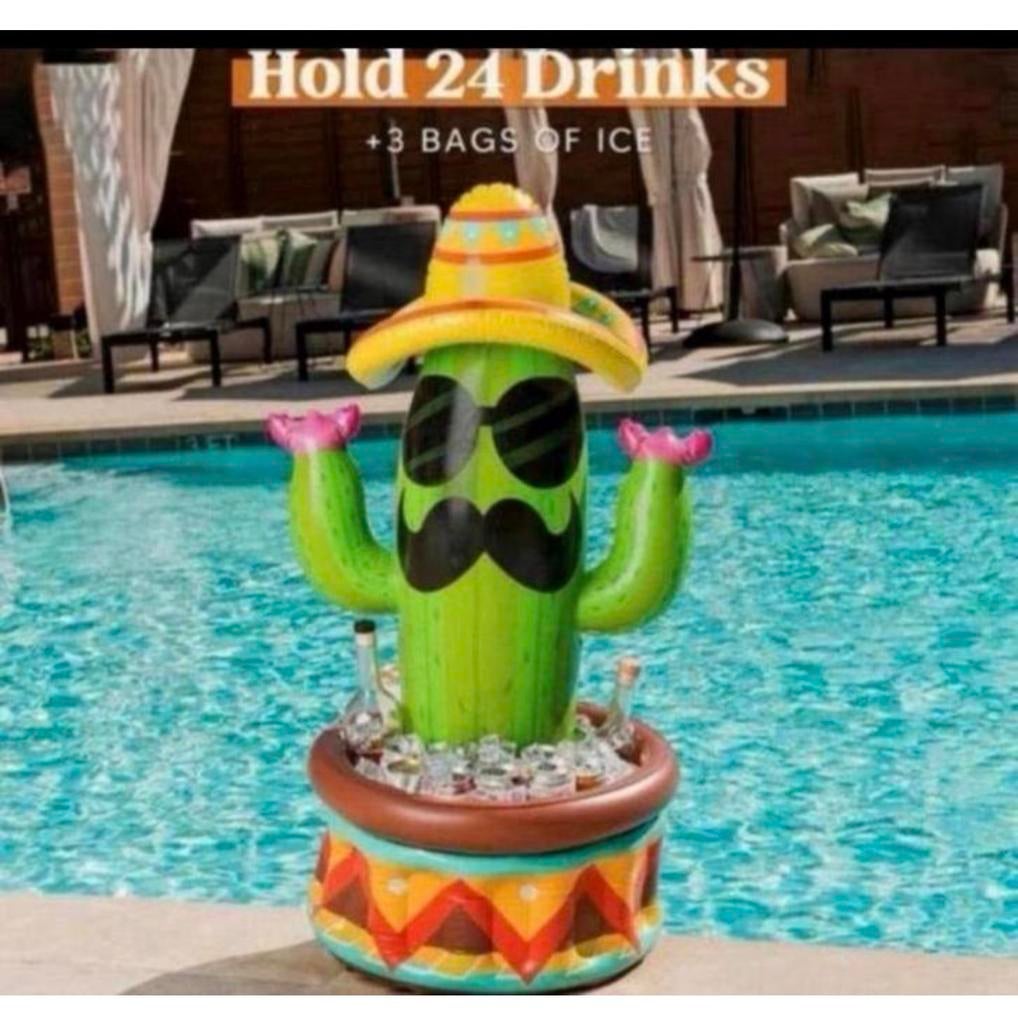 Cactus drink-drank-drankjes koeler cooler! Opblaasbaar 91cm, Hobby en Vrije tijd, Feestartikelen, Ophalen of Verzenden, Nieuw