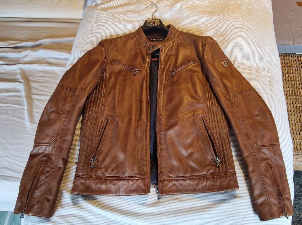 Redskins leather jacket, Maat 52/54 (L), Bruin, Nieuw, Ophalen of Verzenden