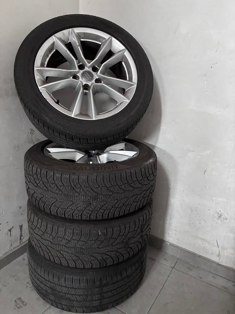 Jantes avec pneus 225/50 R17, Autos : Pièces & Accessoires, Pneus & Jantes, 4 Saisons, Enlèvement, Utilisé, 225 mm