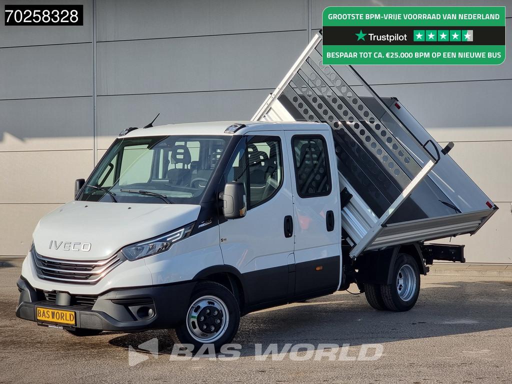 Iveco Daily 35C21 BPM VRIJ! 3-Zijdige Kipper Dubbel Cabine 2, Auto's, Bestelwagens en Lichte vracht, Stof, 4 cilinders, Iveco