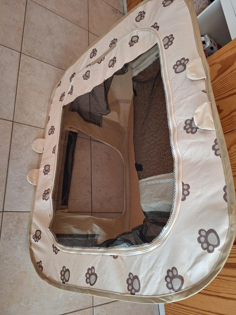 Nieuwe  plooibare hondenbox, Ophalen