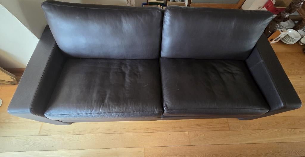 lederen design salon zetels te koop, Huis en Inrichting, Ophalen, 100 tot 125 cm, Driepersoons, Leer