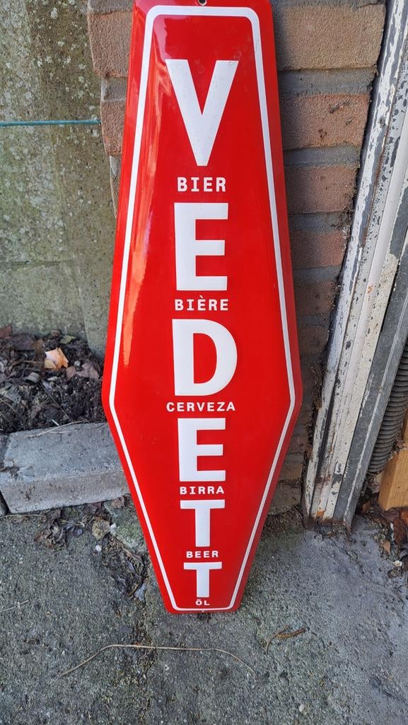 Vedett reclame bord, Ophalen