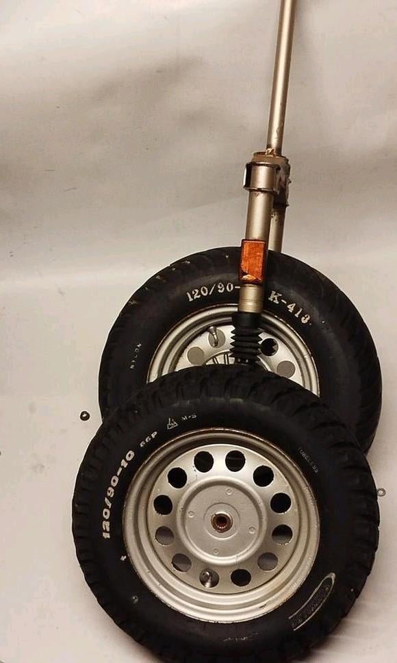 set wielen+fourche MBK booster oud model 90tot94, Vélos & Vélomoteurs, Enlèvement