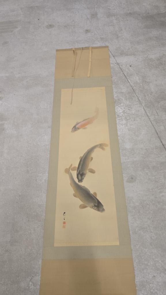 Japanse oude scroll, Antiek en Kunst, Ophalen of Verzenden