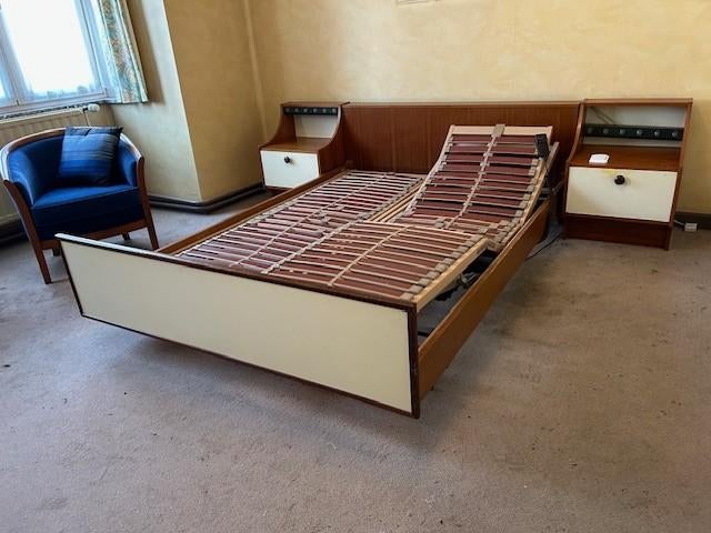 Chambre complète bois et laque années 70, Maison & Meubles, Enlèvement