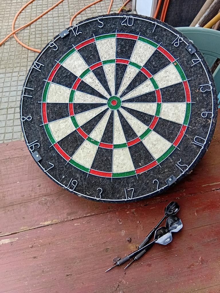 Darts vogelpik bord plus pijltjes zo goed als nieuw, Sport en Fitness, Darts, Ophalen of Verzenden, Zo goed als nieuw