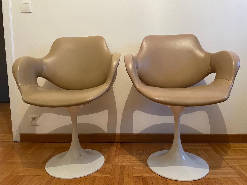 2 Tulip Chairs - Tulp Stoelen, Ophalen, Gebruikt, Twee, Jaren 60