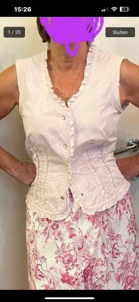 Katoenen lichtroze bloesje van Scapa Sports, Enlèvement ou Envoi, Porté, Taille 42/44 (L), Rose