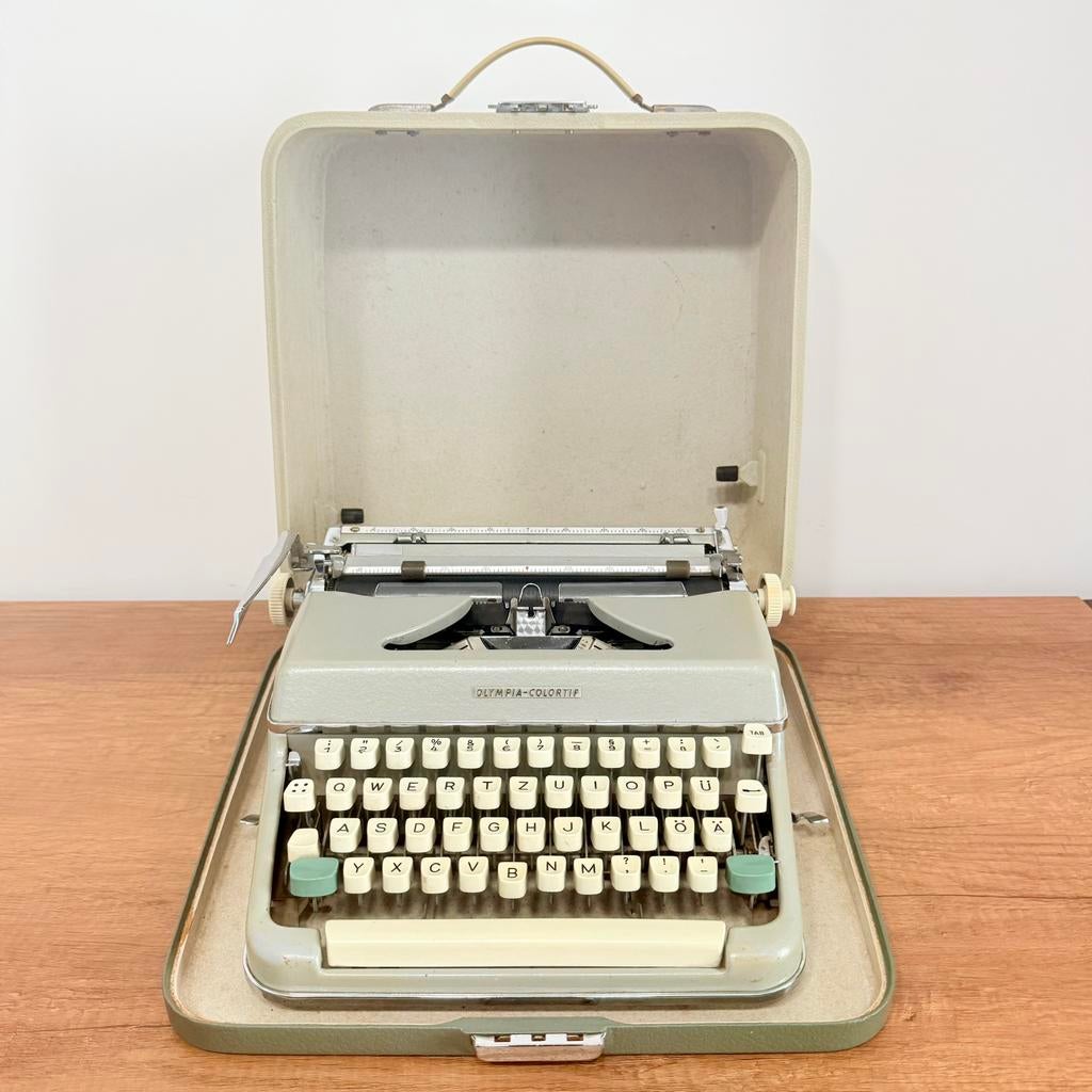 MACHINE À ÉCRIRE OLYMPIA COLORTIP 1964 VINTAGE GRISE POP, Envoi