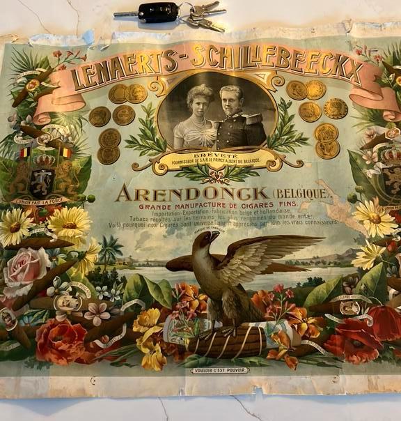 Arendonck Sigaren Poster 1900, Verzamelen, Merken en Reclamevoorwerpen, Ophalen of Verzenden, Gebruikt, Reclamebord