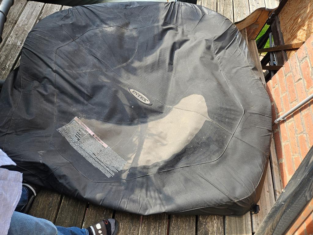 Intex jet- en bubbelspahoes voor 4 personen, Tuin en Terras, Ophalen, Gebruikt, Afdekzeil