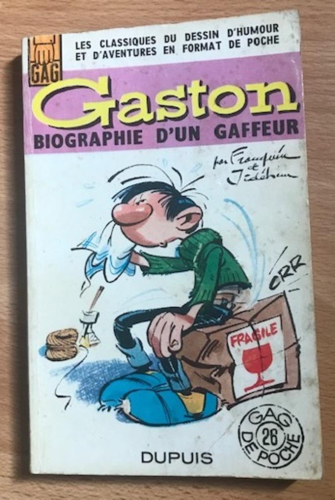 GAG DE POCHE 26 GASTON BIOGRAPHIE D'UN GAFFEUR - FRANQUIN, Livres, BD, Enlèvement ou Envoi, Une BD, Franquin en Jidéhem, Utilisé