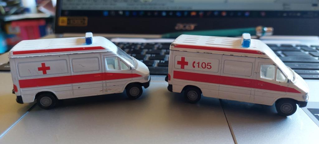 FLOTTE D'AMBULANCES MERCEDES-BENZ VANS H0LK 0929 1:87., Envoi, Utilisé, Voiture, SIKU