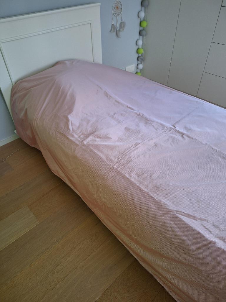 Couvre lit 1 personne satin rose, Enlèvement ou Envoi, Rose, Couverture ou Couette, Une personne