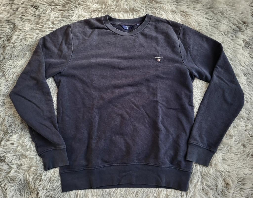ORIGINEEL MARINEBLAUW SWEATSHIRT MET HANDSCHOENEN MET RONDE, Kleding | Heren, Blauw, GANT, Ophalen of Verzenden, Gedragen