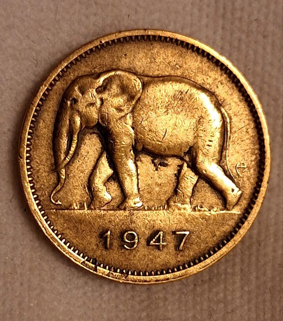 Koloniale valuta 2 Fr. 1947 Belgische Congo, Verzenden