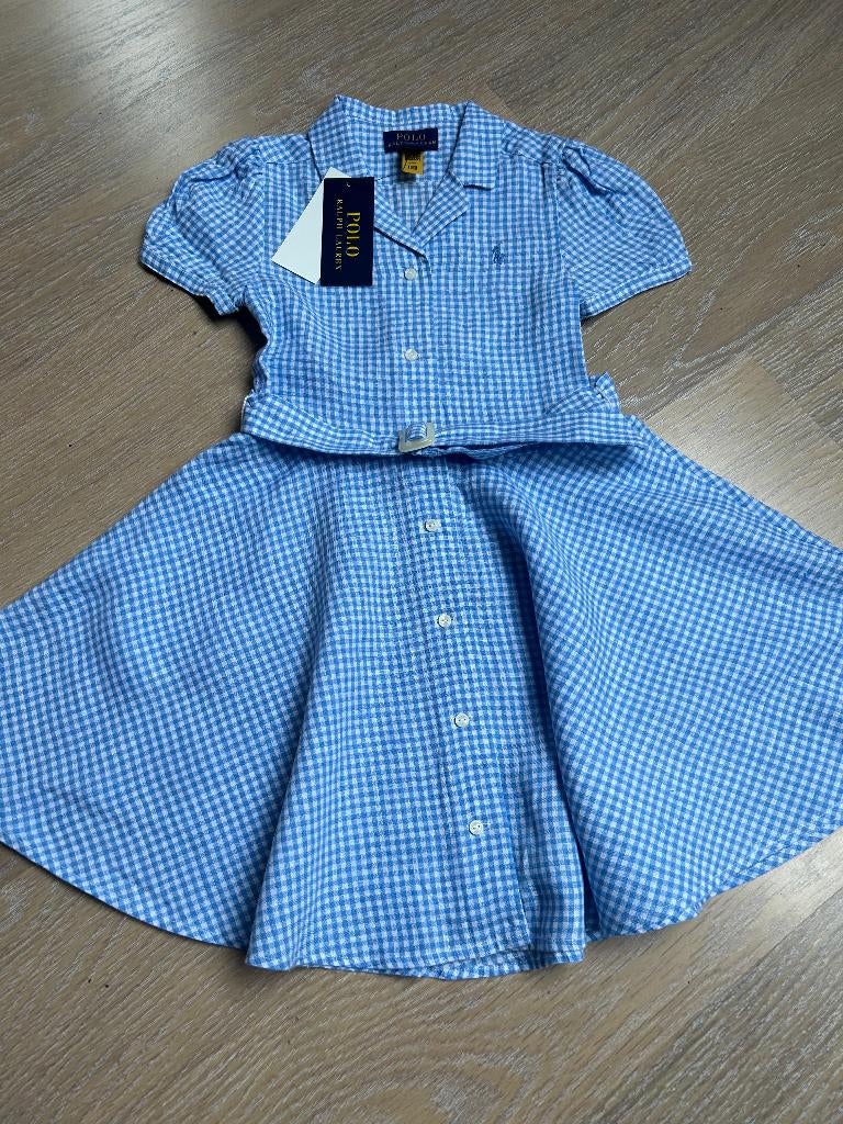 ralph lauren nieuw vichy jurkje 5 j, Kinderen en Baby's, Kinderkleding | Maat 110, Verzenden, Ralph Lauren