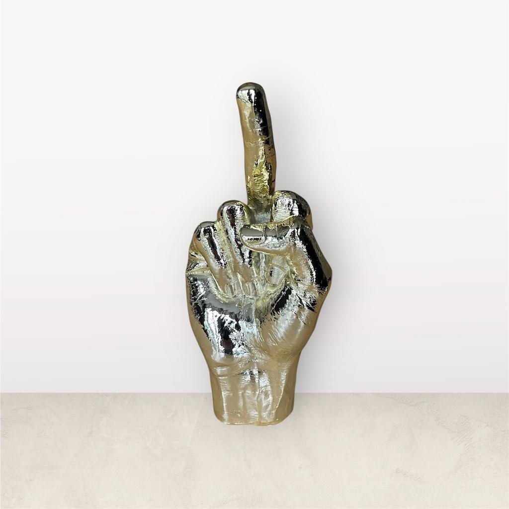 Gouden middelvinger sculptuur (naar Ai Weiwei), Ophalen of Verzenden