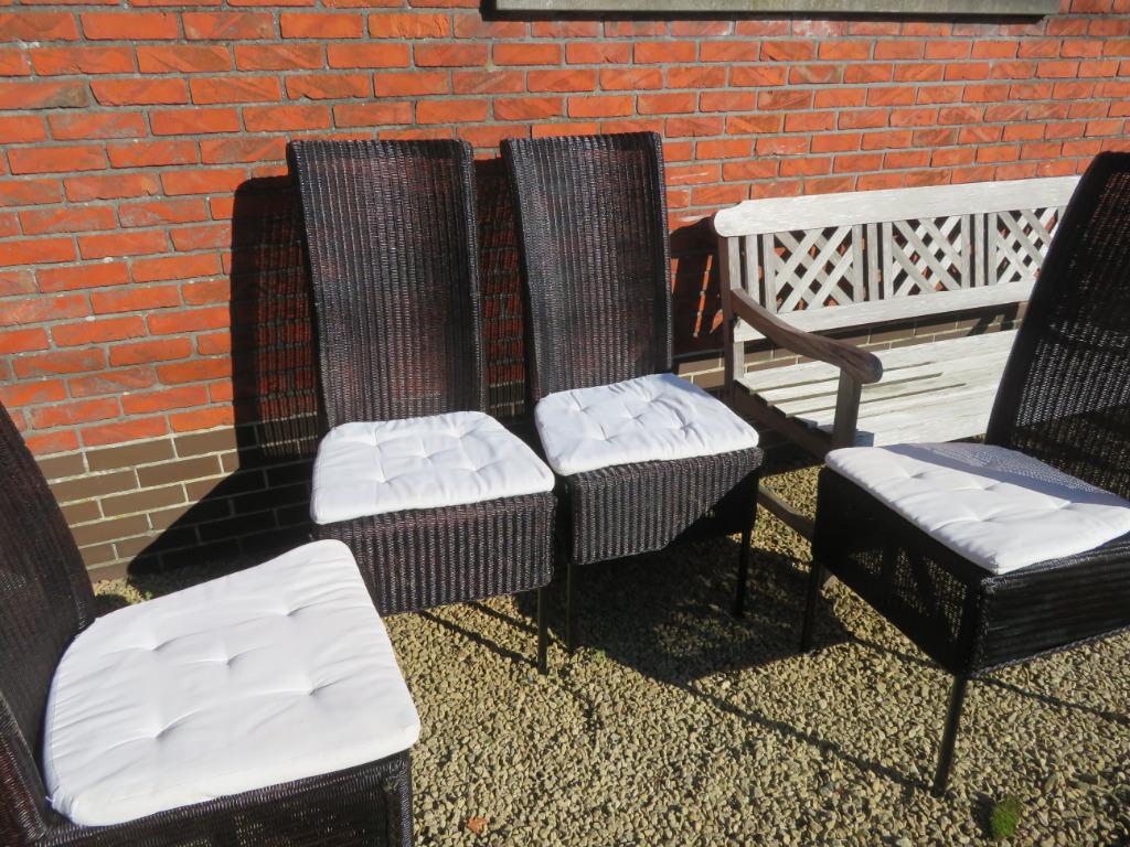 Rieten stoelen, Ophalen, Zo goed als nieuw, Zwart, Vier