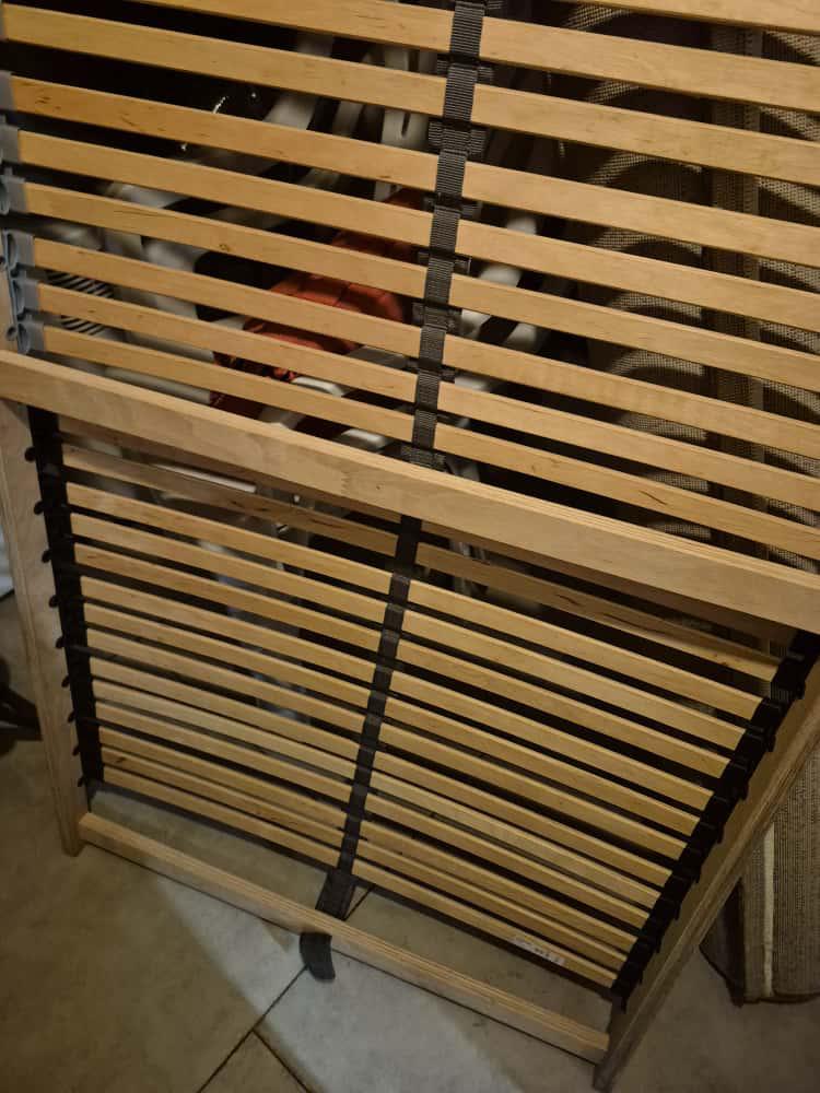 Ikea een persoon lattenbodem 80x200, Enlèvement, Sommier, 200 cm, Une personne
