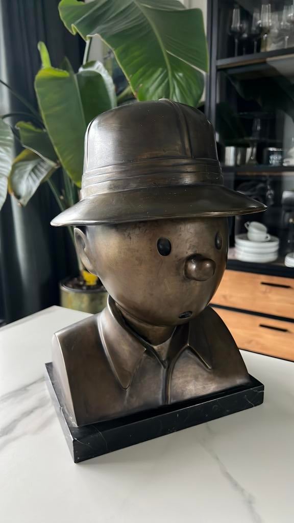 Bronzen beeld kuifje , Tin Tin . Zéér zeldzaam., Antiek en Kunst, Ophalen