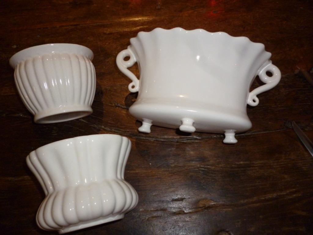 3 stuks DELFT witte faience keramiek DELFTS wit, Antiek en Kunst, Ophalen