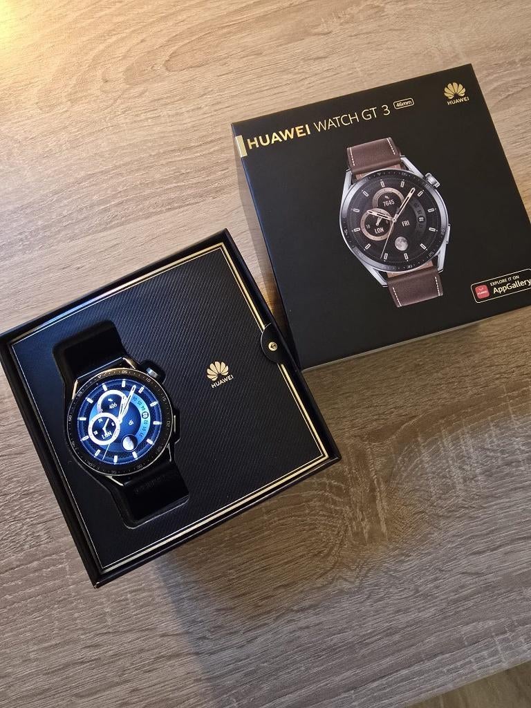 Huawei Watch GT3 46mm, Étanche, Comme neuf, Huawei, Argent
