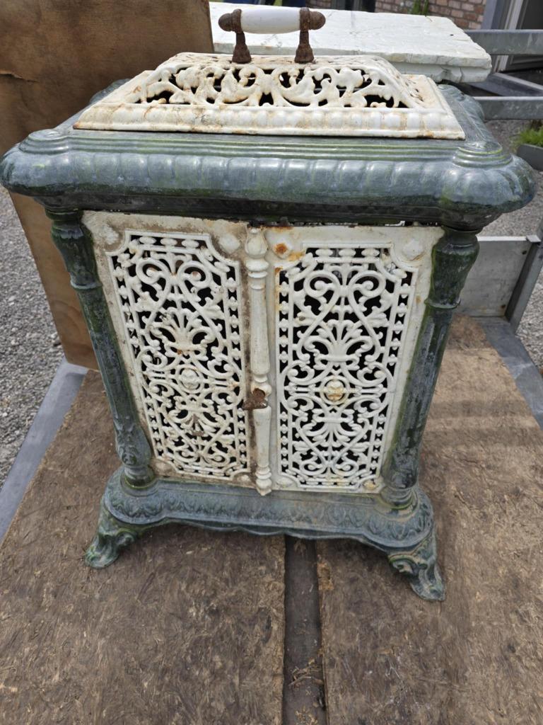 GODIN in groen en wit geëmailleerd gietijzer TE RESTAUREREN, Ophalen