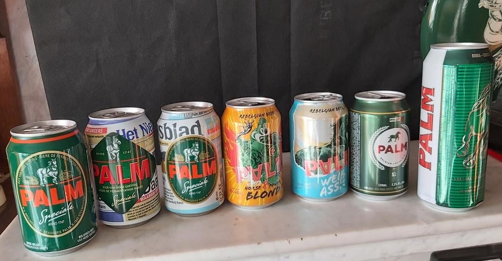 Palm blikjes 7 stuks, Verzamelen, Ophalen of Verzenden, Zo goed als nieuw