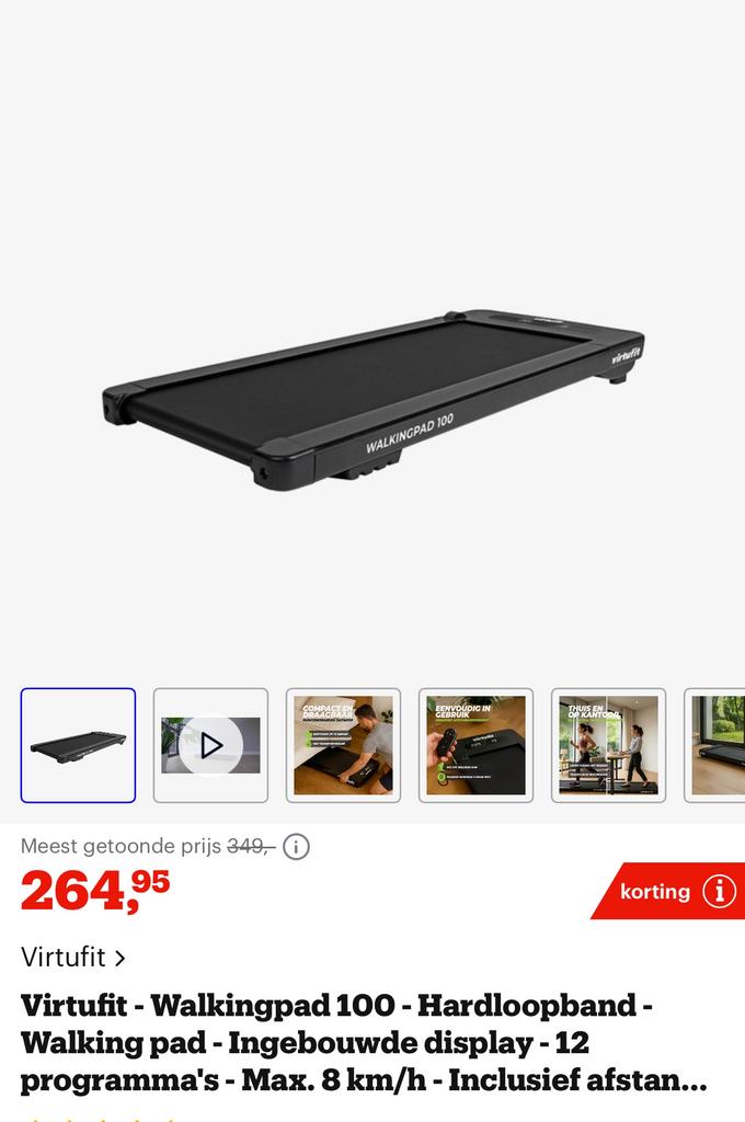 Virtufit walkingpad 100, Ophalen, Zo goed als nieuw