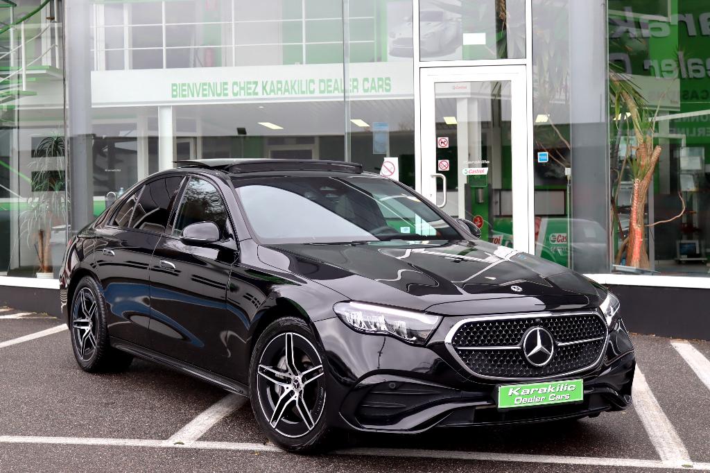 MERCEDES E300e 313CV PHEV PACK AMG NIGHT PANO COCKPIT FULL, Cuir, Entreprise, Entretenue par le concessionnaire, Noir