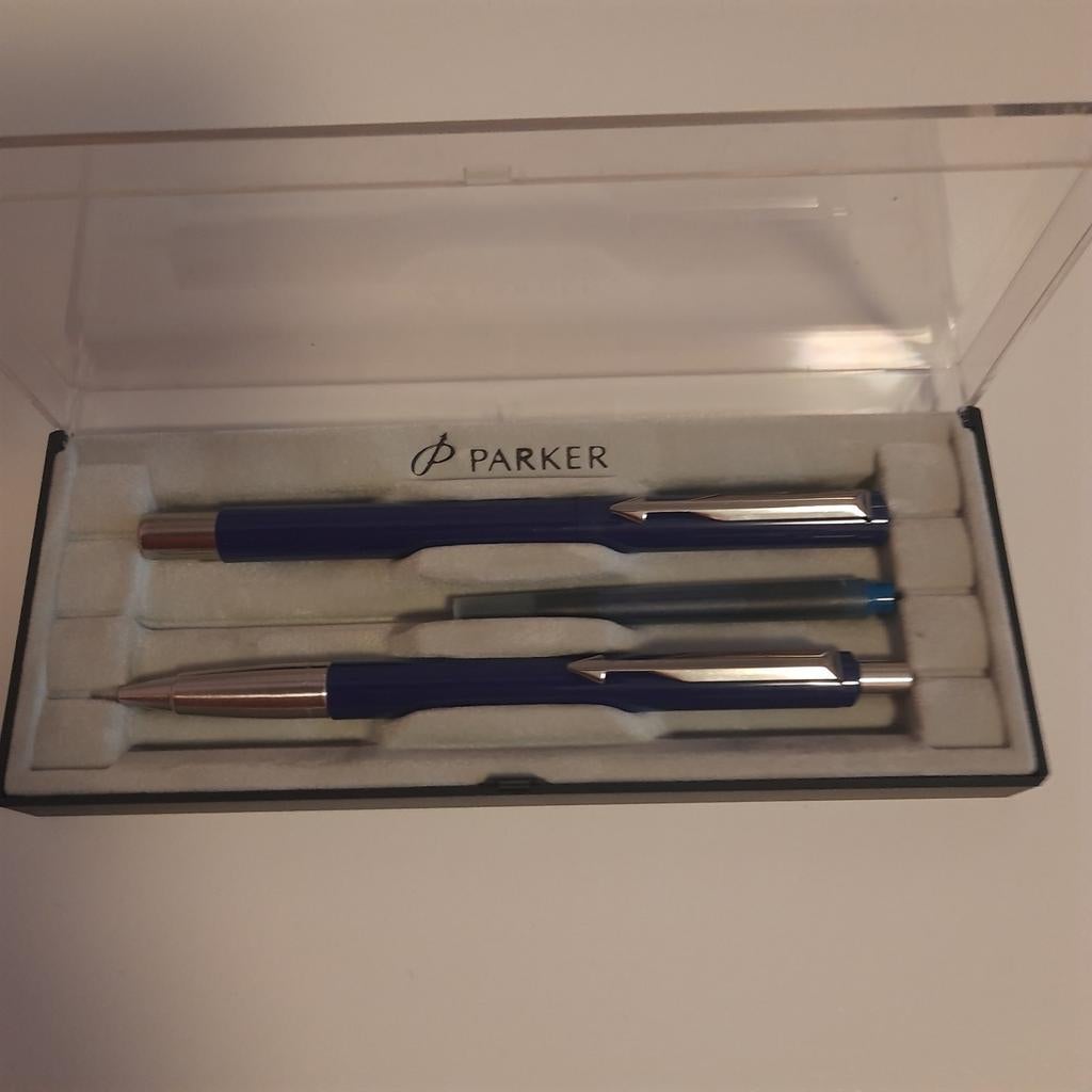 PARKER set VECTOR blauw: VULPEN+BALPEN+INKT*MIB*NEW*, Ophalen, Parker, Nieuw, Met doosje