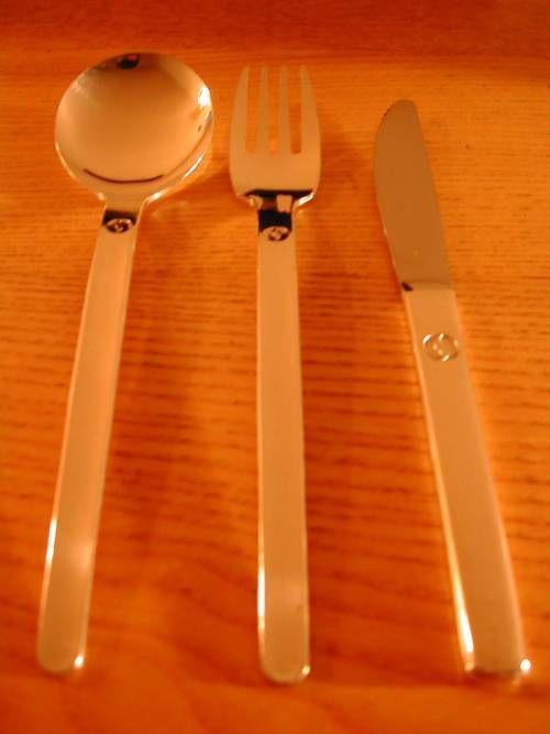 Set de 3 couverts Sabena métal argenté première classe 1970, Collections, Enlèvement ou Envoi, Comme neuf