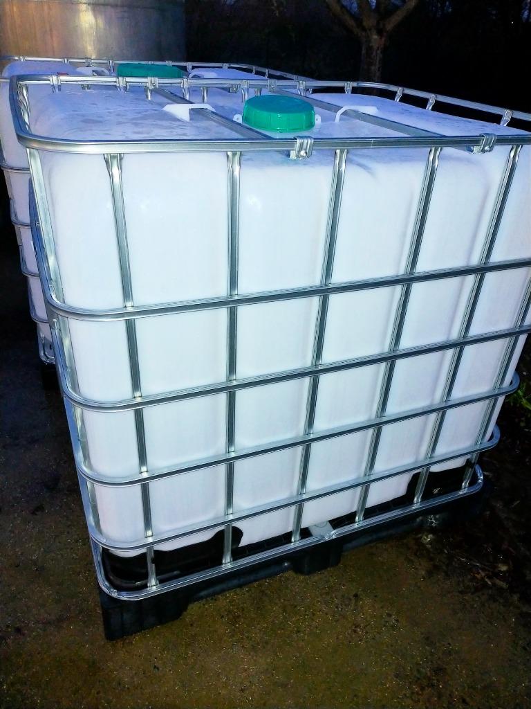 Conteneur cubique IBC 1100 l, Jardin & Terrasse, 150 litres ou plus, Enlèvement, Comme neuf, Synthétique