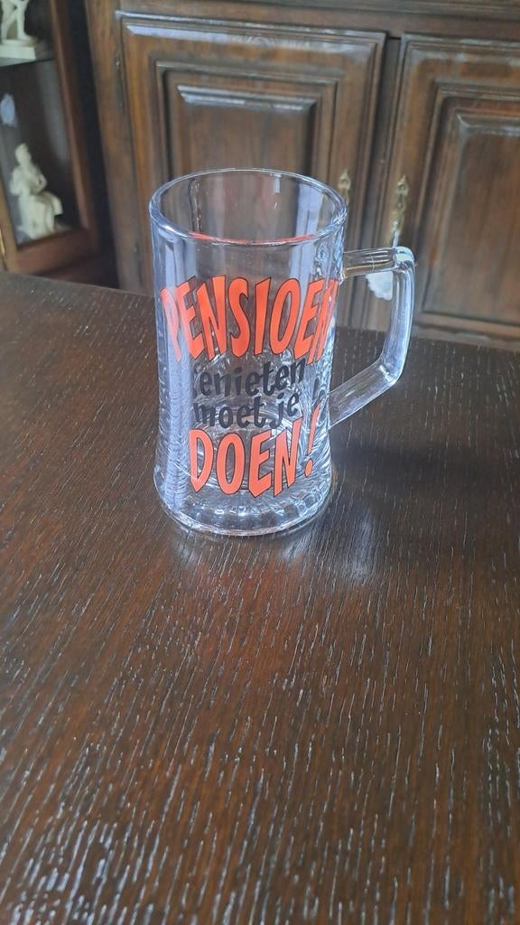 Bierglas 50cl (pensioen), Enlèvement, Comme neuf, Verre à bière