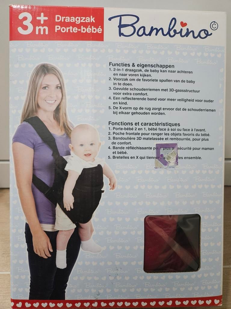 Bambino draagzak. Kleur: rood., Ophalen, Zo goed als nieuw, Draagzak