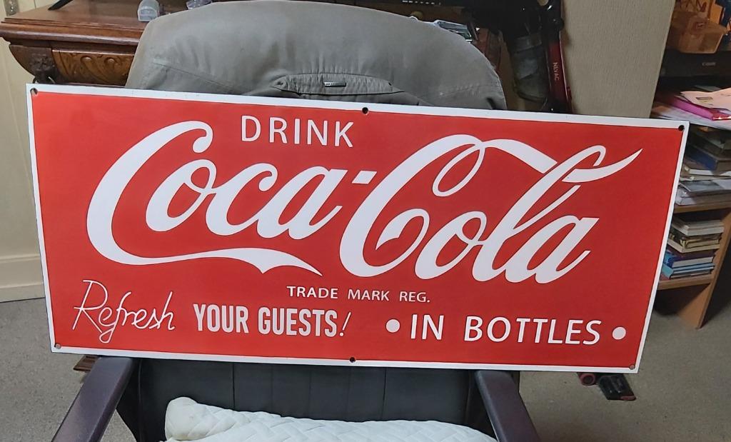 emaille reclamebord Coca-cola, Ophalen, Nieuw, Reclamebord