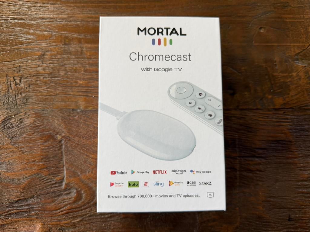 Nieuwe Mortal Google TV Chromecast 4K HDR, Audio, Tv en Foto, Mediaspelers, Ophalen of Verzenden, Nieuw, HDMI, Minder dan 500 GB