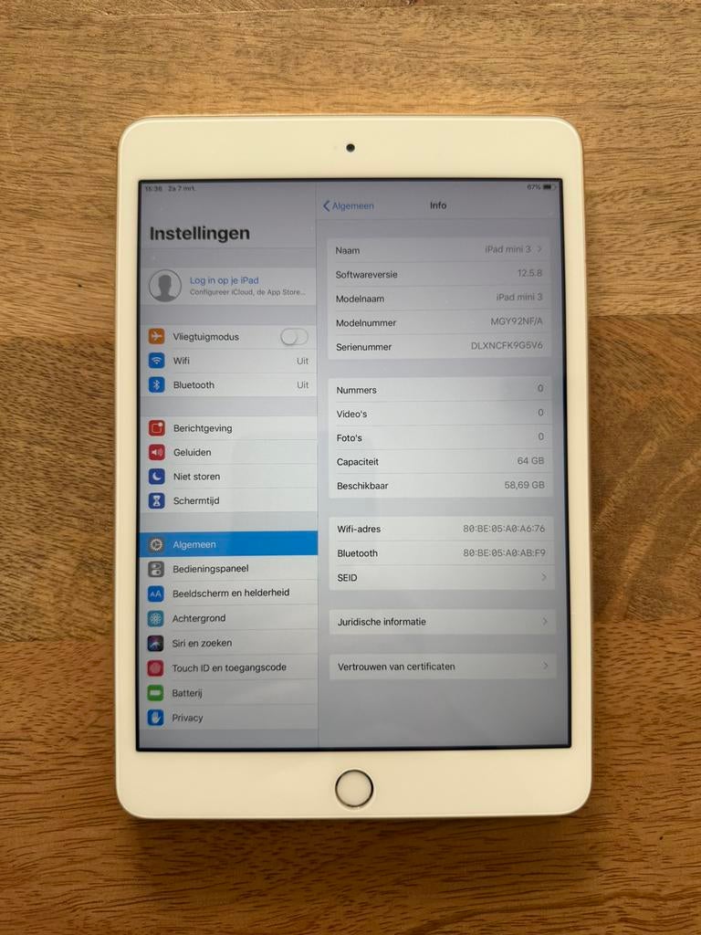 iPad Mini 3 Wifi 64 gb Goud, Computers en Software, Apple iPads, 8 inch, Ophalen of Verzenden, Zo goed als nieuw, 64 GB